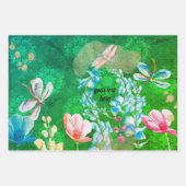 トンボの水色セット ラッピングペーパーシート (正面)