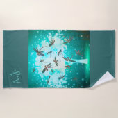 トンボの白熱木 ビーチタオル (正面)