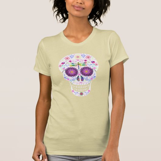 トンボの砂糖のスカルのワイシャツ Tシャツ (正面)