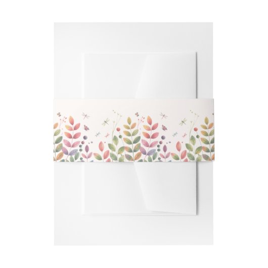 トンボの秋の庭結婚園 招待状ベリーバンド (正面例)