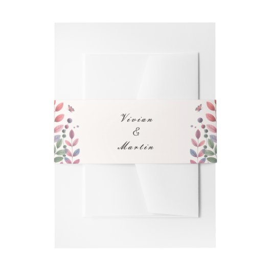 トンボの秋の庭結婚園 招待状ベリーバンド (正面例)