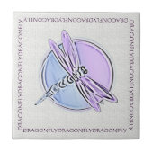 トンボの紫色 タイル (正面)