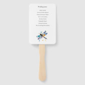 トンボの結婚式プログラム、カスタム ハンドファン (裏面)