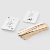 トンボの結婚式プログラム、カスタム ハンドファン (組立なし)