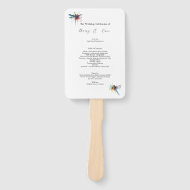 トンボの結婚式プログラム、カスタム ハンドファン