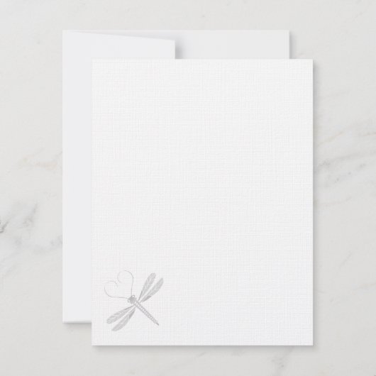 トンボの結婚式招待状 招待状 (裏面)