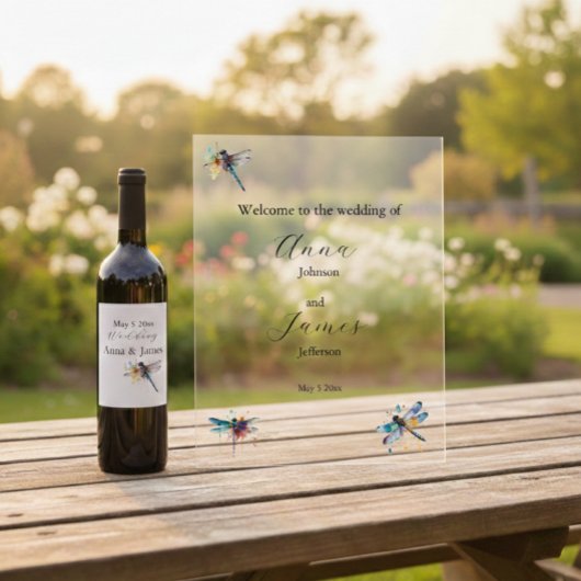 トンボの結婚式　セーブ・ザ・デート・ステッカー ワインラベル