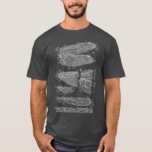 トンボの羽の葉脈Tシャツ Tシャツ (正面)