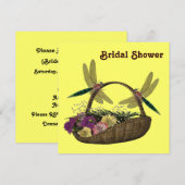 トンボの花かご ブライダルシャワー 招待状 (正面/裏面)