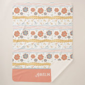 トンボの花のかわいらし感激 シェルパブランケット (正面)