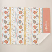 トンボの花のかわいらし感激 シェルパブランケット (正面(横))