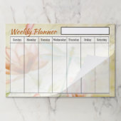 トンボの花の週計画シート ペーパーパッド (折り畳み)