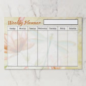 トンボの花の週計画シート ペーパーパッド (正面)