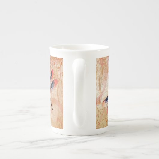 トンボの華麗さの骨灰磁器のマグ ボーンチャイナマグカップ (裏面)