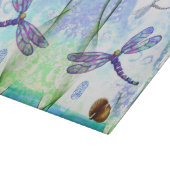 トンボの装飾的なガラスまな板 カッティングボード (角)