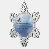 トンボの記念物の詩 スノーフレークピューターオーナメント (右)