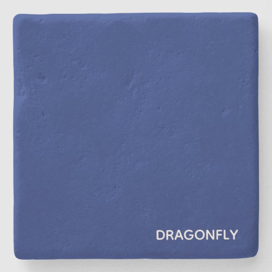トンボの青い色名 ストーンコースター (正面)