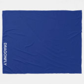 トンボの青い色名 フリースブランケット (正面(横))