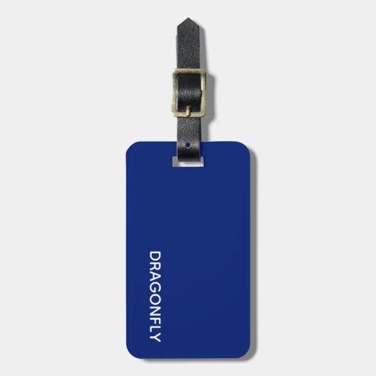 トンボの青い色名 ラゲッジタグ (正面縦)