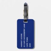 トンボの青い色名 ラゲッジタグ (裏面縦)