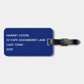 トンボの青い色名 ラゲッジタグ (裏面横)