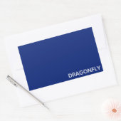 トンボの青い色名 長方形シール (封筒)