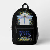 トンボの頻繁なフライヤーバックパパーソナライズされたック プリントバックパック (正面)