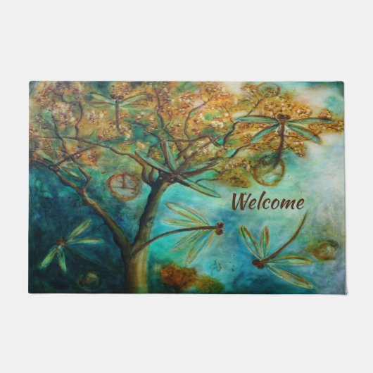 トンボの飛び交い ドアマット (正面)