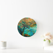 トンボの飛び回り ラウンド壁時計 (ホーム)