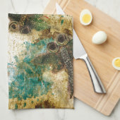 トンボの飛び散素朴り キッチンタオル (四つ折り)