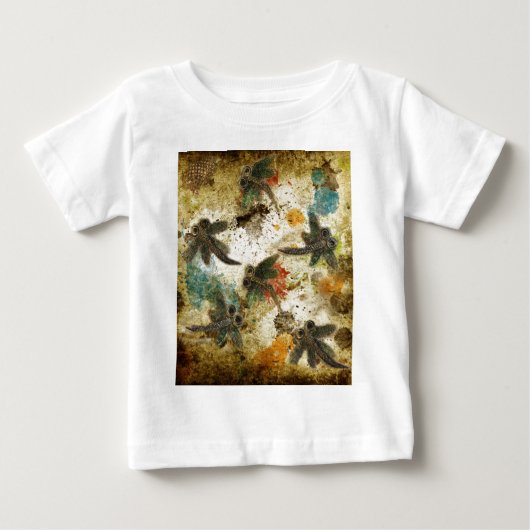トンボの飛び散素朴り ベビーTシャツ (正面)