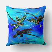 トンボの飛ぶ青 クッション (裏面)