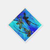トンボの飛ぶ青 スタンダードカクテルナプキン (角)