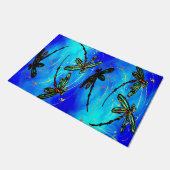 トンボの飛ぶ青 ドアマット (アングル)