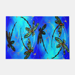 トンボの飛ぶ青 ドアマット