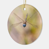 トンボの飛行中に写真 セラミックオーナメント (左)