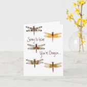 トンボは健康なカードを得ます カード (黄色い花)