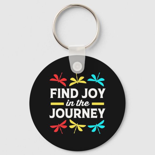 トンボは旅の喜びを見いだす キーホルダー (正面)