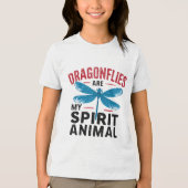 トンボは私の霊性の動物だ トライブレンドＴシャツ (正面)