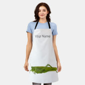 トンボまたはイナゴ レトロ昆虫 動物 ギフト エプロン (着用した状態)