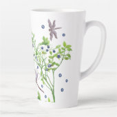 トンボを使ったブルーベリーパターン カフェラテマグ (右)