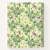 トンボを使ったブルーベリーパターン ノートブック (裏面)