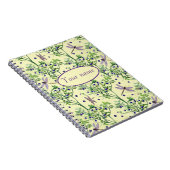 トンボを使ったブルーベリーパターン ノートブック (右側)