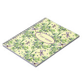 トンボを使ったブルーベリーパターン ノートブック (左側)