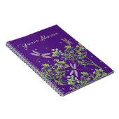 トンボを使ったブルーベリーパターン ノートブック (右側)