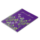 トンボを使ったブルーベリーパターン ノートブック (左側)