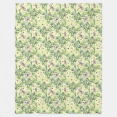 トンボを使ったブルーベリーパターン フリースブランケット (正面)