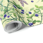 トンボを使ったブルーベリーパターン ラッピングペーパー (ロールコーナー)