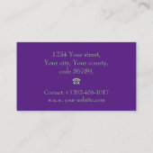 トンボを使ったブルーベリーパターン 名刺 (裏面)