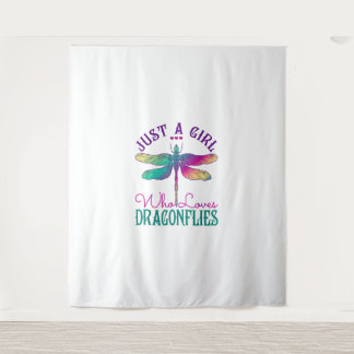 トンボを愛する女の子 タペストリー